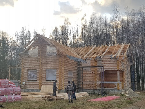 Установка стропильной системы в Жлобине